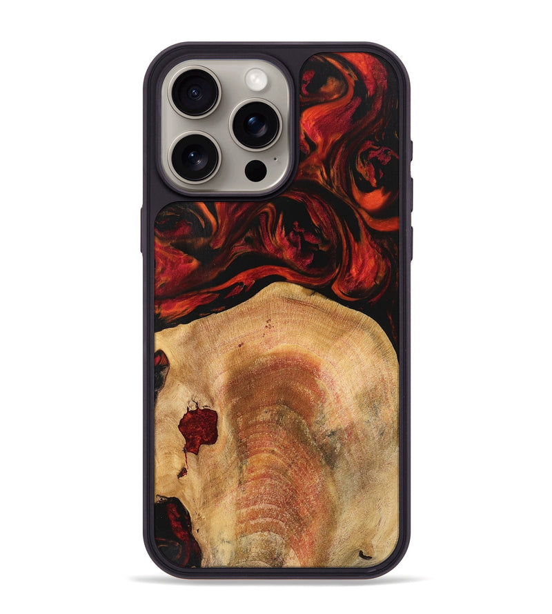 iPhone 15 Pro Max Wood Phone Case - Zulema (Red, 741007)