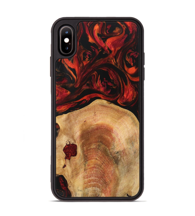 iPhone Xs Max Wood Phone Case - Zulema (Red, 741007)