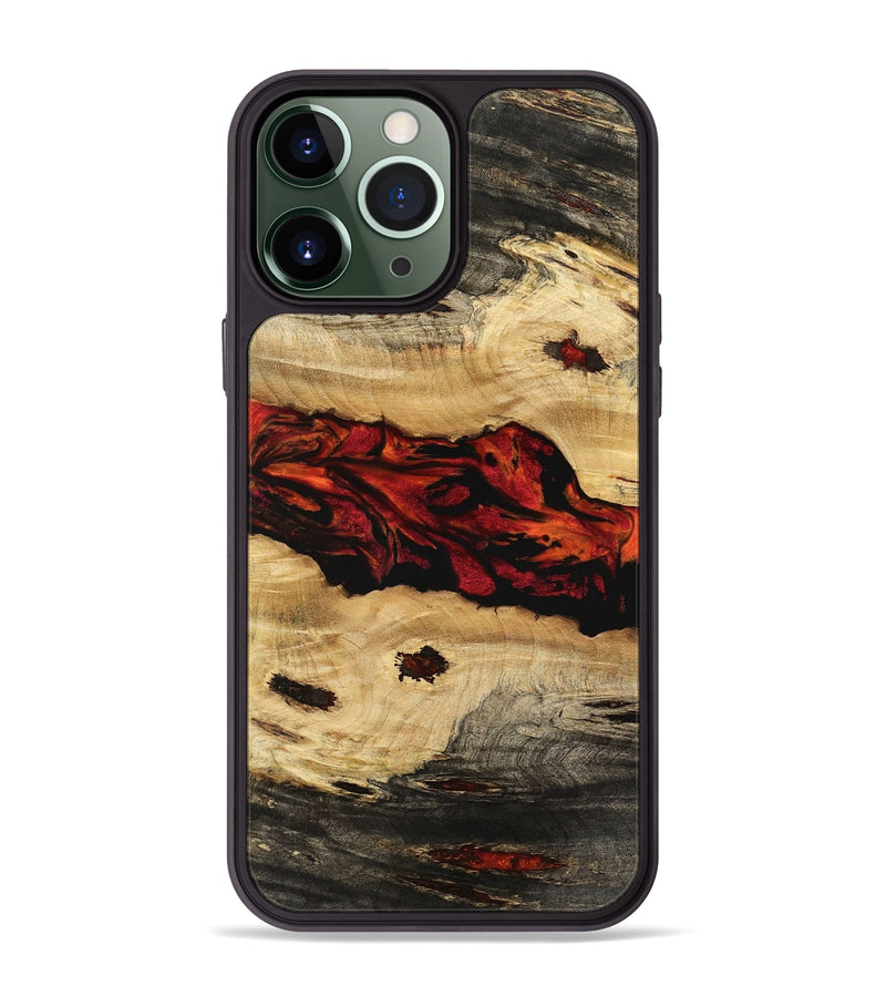 iPhone 13 Pro Max Wood Phone Case - Tuan (Red, 741024)