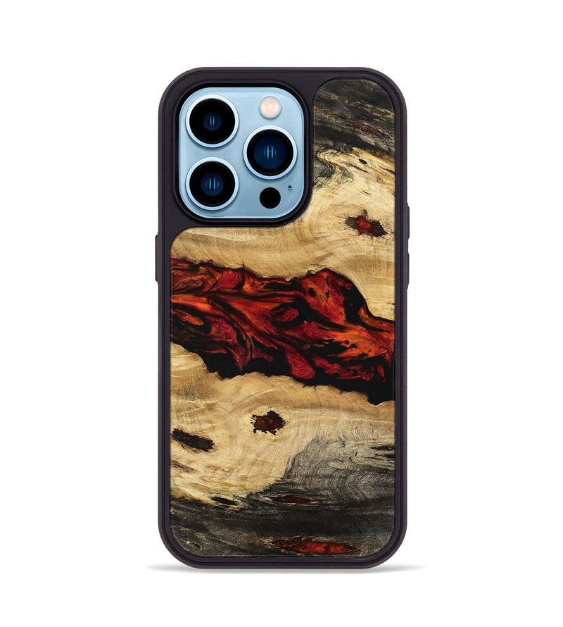 iPhone 14 Pro Wood Phone Case - Tuan (Red, 741024)