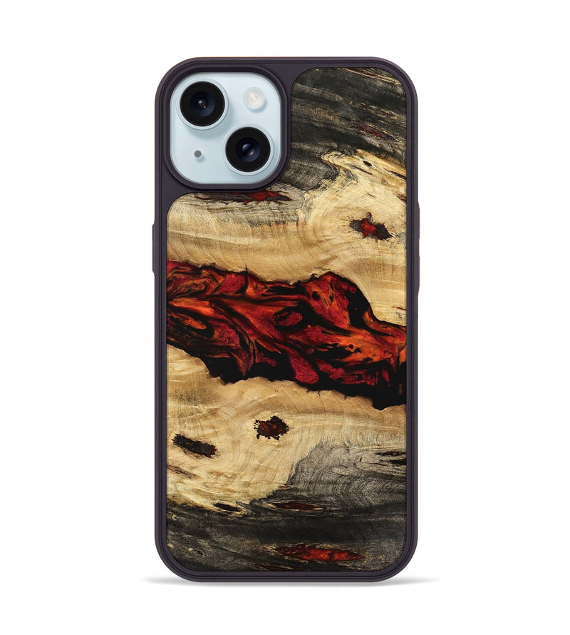 iPhone 15 Wood Phone Case - Tuan (Red, 741024)