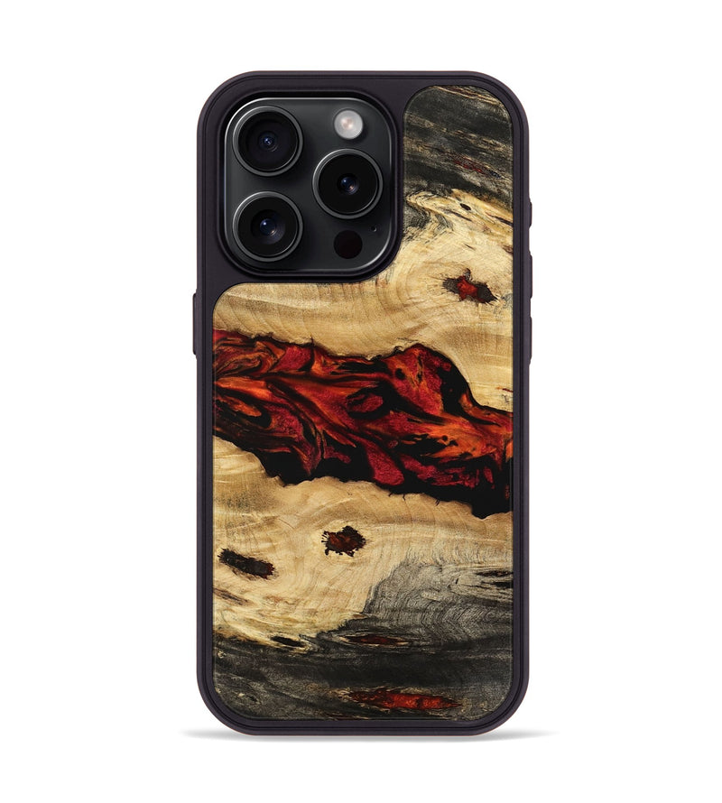 iPhone 15 Pro Wood Phone Case - Tuan (Red, 741024)