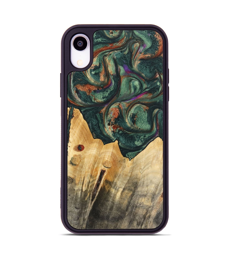 iPhone Xr Wood Phone Case - Elliott (Green, 741035)