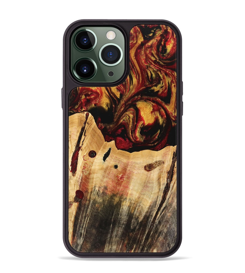 iPhone 13 Pro Max Wood Phone Case - Rijn (Red, 741047)