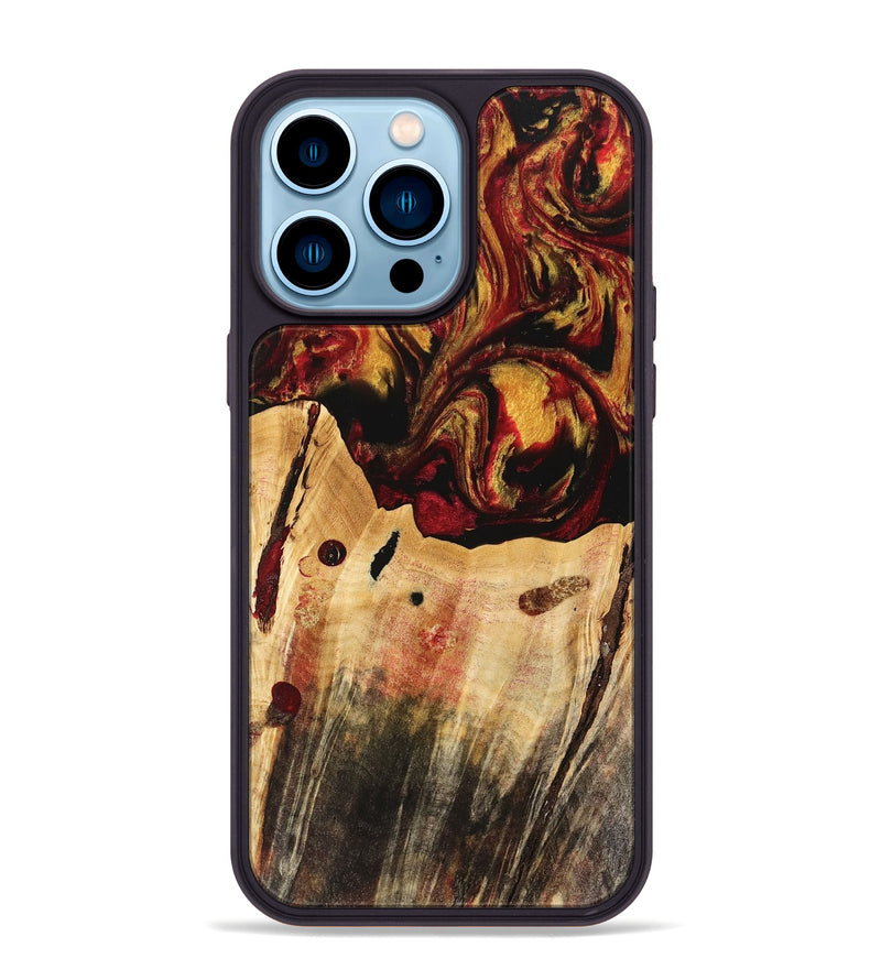 iPhone 14 Pro Max Wood Phone Case - Rijn (Red, 741047)