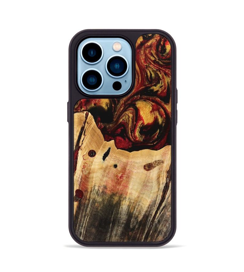 iPhone 14 Pro Wood Phone Case - Rijn (Red, 741047)