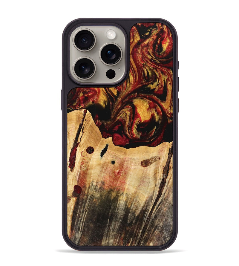 iPhone 15 Pro Max Wood Phone Case - Rijn (Red, 741047)