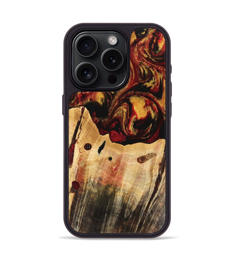 iPhone 15 Pro Wood Phone Case - Rijn (Red, 741047)