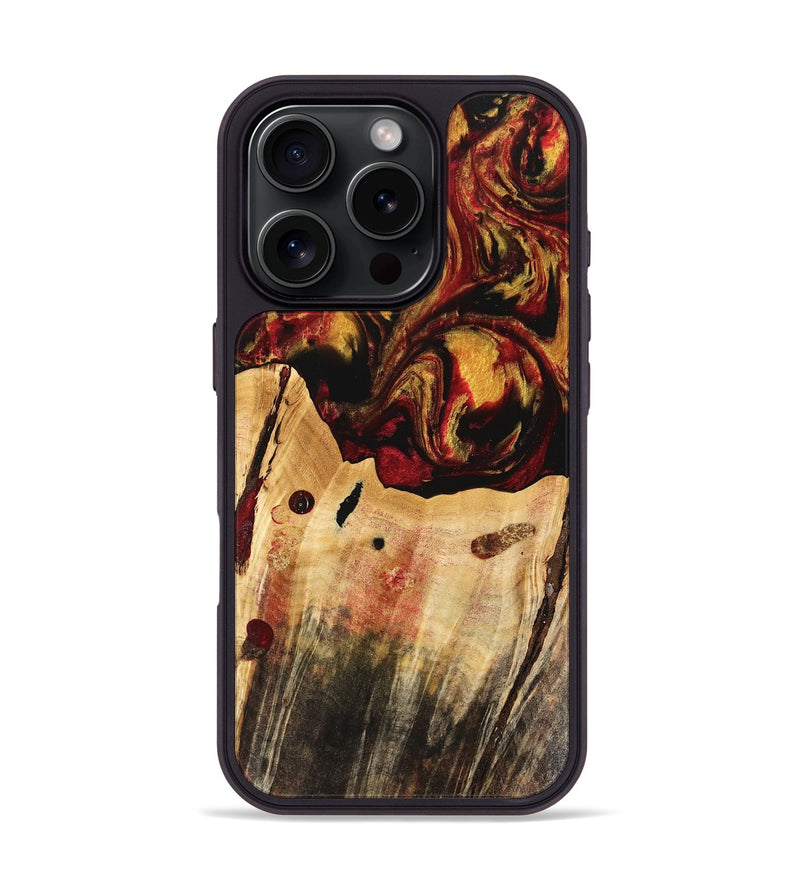 iPhone 16 Pro Wood Phone Case - Rijn (Red, 741047)