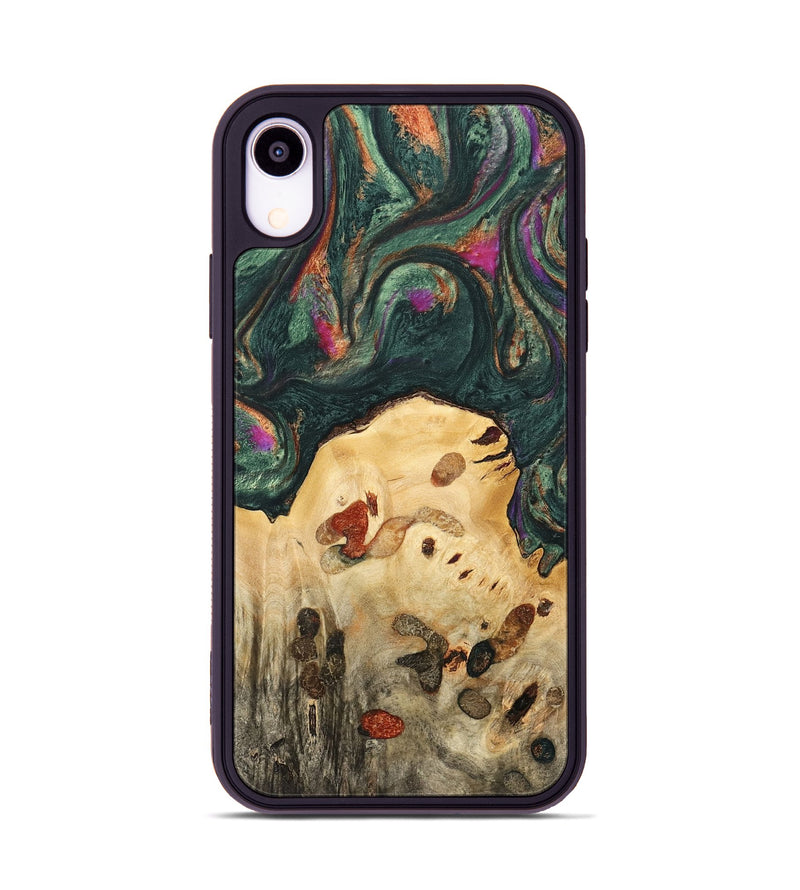 iPhone Xr Wood Phone Case - Doloris (Green, 741054)