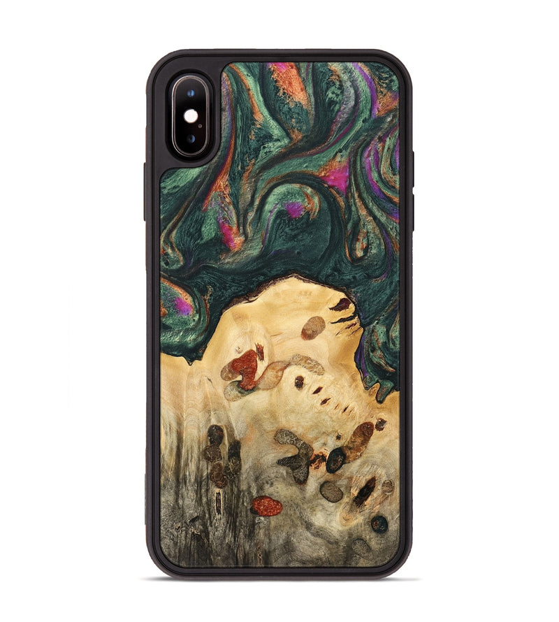 iPhone Xs Max Wood Phone Case - Doloris (Green, 741054)