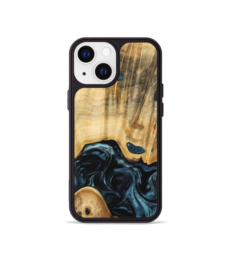 iPhone 13 mini Wood Phone Case - Eluned (Blue, 741104)