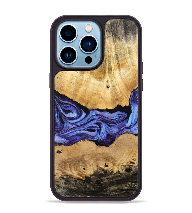 iPhone 14 Pro Max Wood Phone Case - Elsa (Purple, 741108)