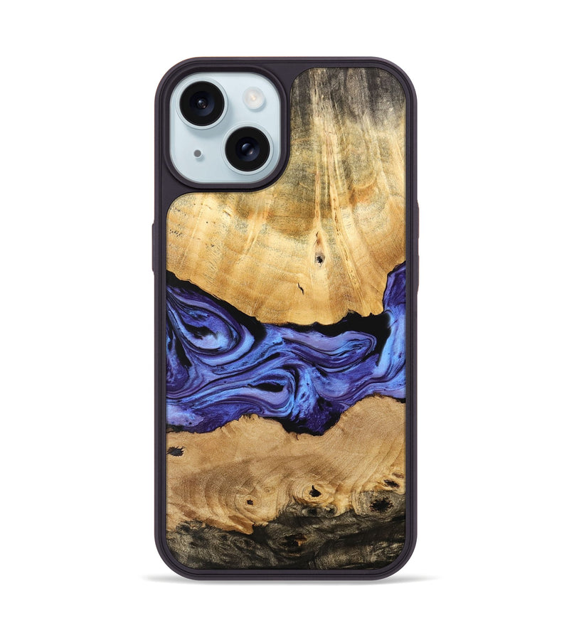 iPhone 15 Wood Phone Case - Elsa (Purple, 741108)