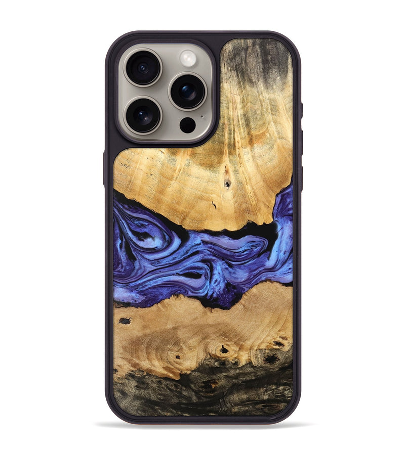 iPhone 15 Pro Max Wood Phone Case - Elsa (Purple, 741108)