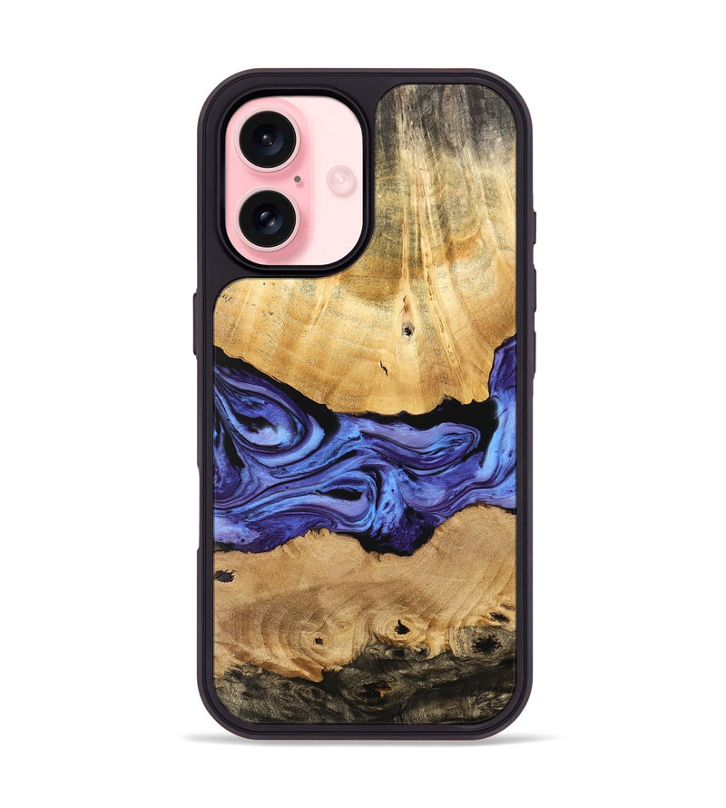 iPhone 16 Wood Phone Case - Elsa (Purple, 741108)