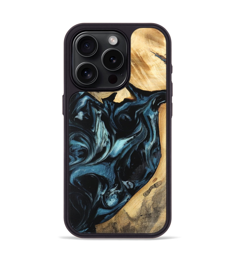 iPhone 15 Pro Wood Phone Case - Rosa (Blue, 741114)