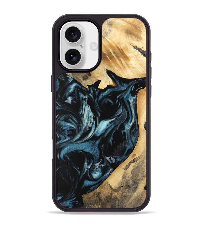 iPhone 16 Plus Wood Phone Case - Rosa (Blue, 741114)