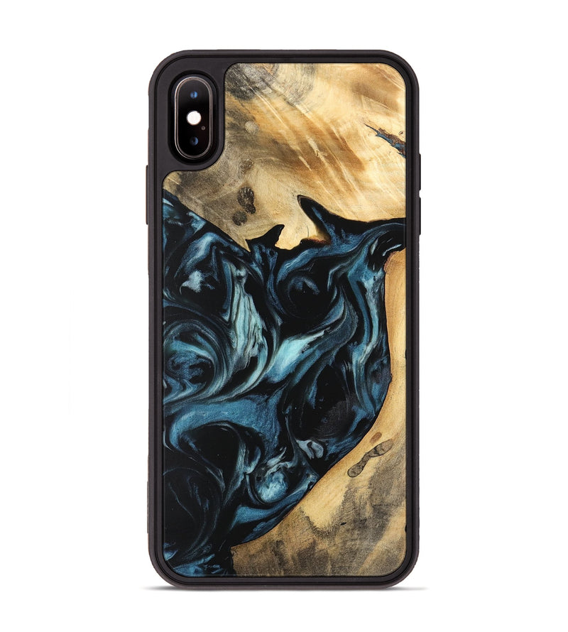 iPhone Xs Max Wood Phone Case - Rosa (Blue, 741114)