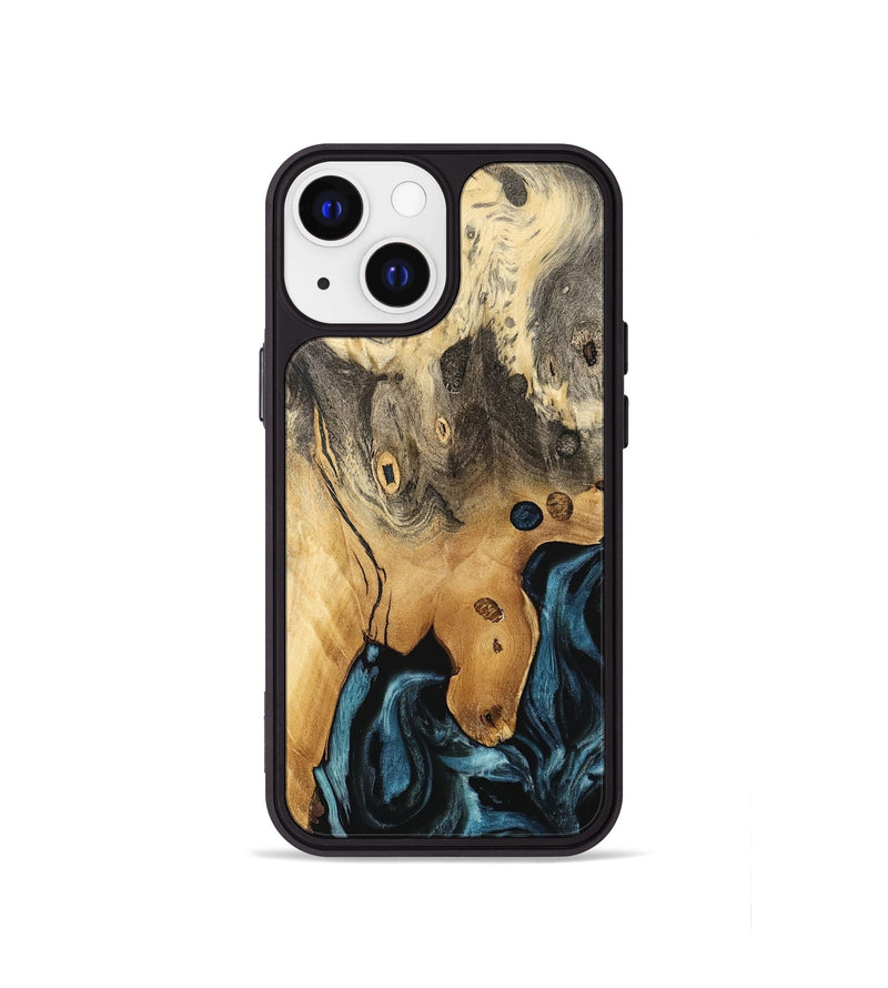 iPhone 13 mini Wood Phone Case - Johanne (Blue, 741117)