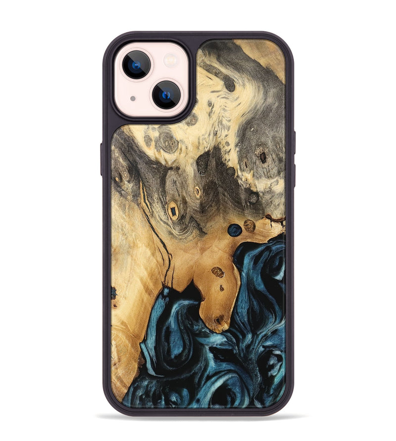 iPhone 14 Plus Wood Phone Case - Johanne (Blue, 741117)