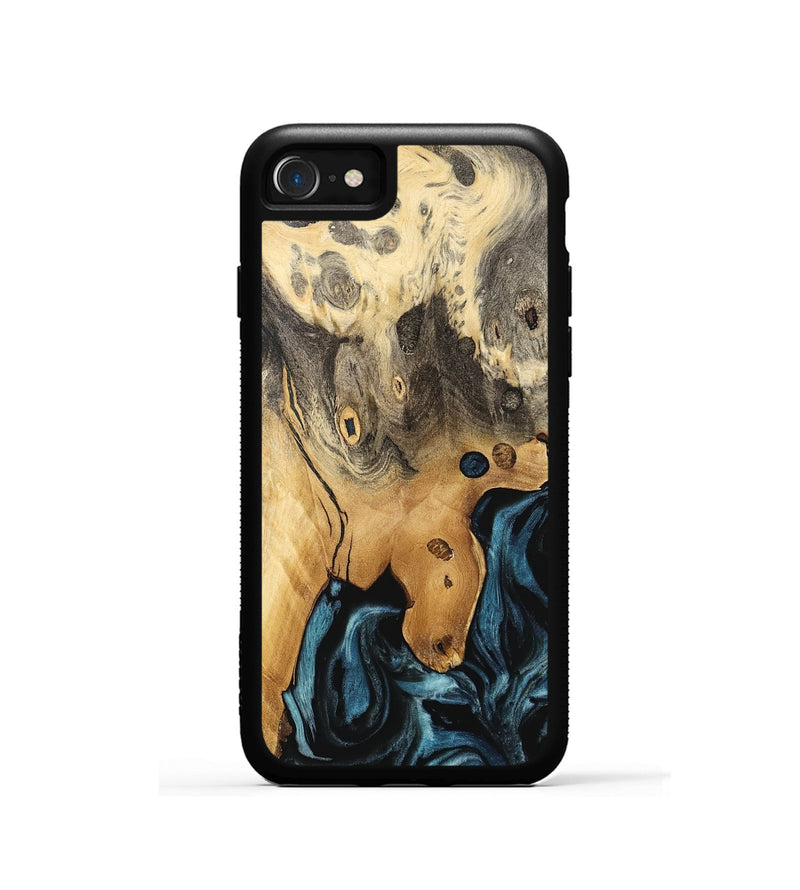 iPhone SE Wood Phone Case - Johanne (Blue, 741117)