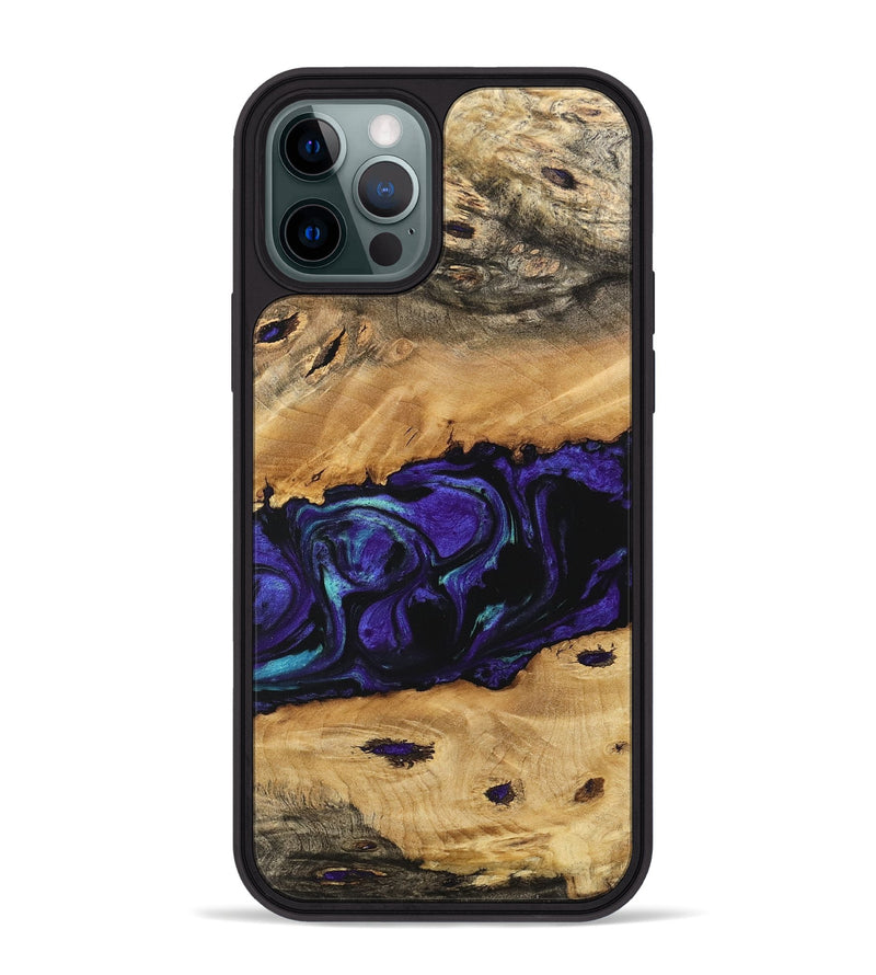 iPhone 12 Pro Max Wood Phone Case - Alie (Purple, 741139)