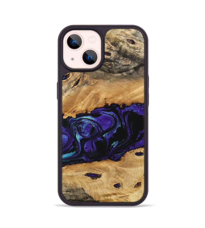 iPhone 14 Wood Phone Case - Alie (Purple, 741139)