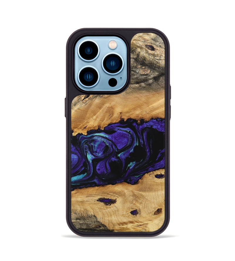 iPhone 14 Pro Wood Phone Case - Alie (Purple, 741139)