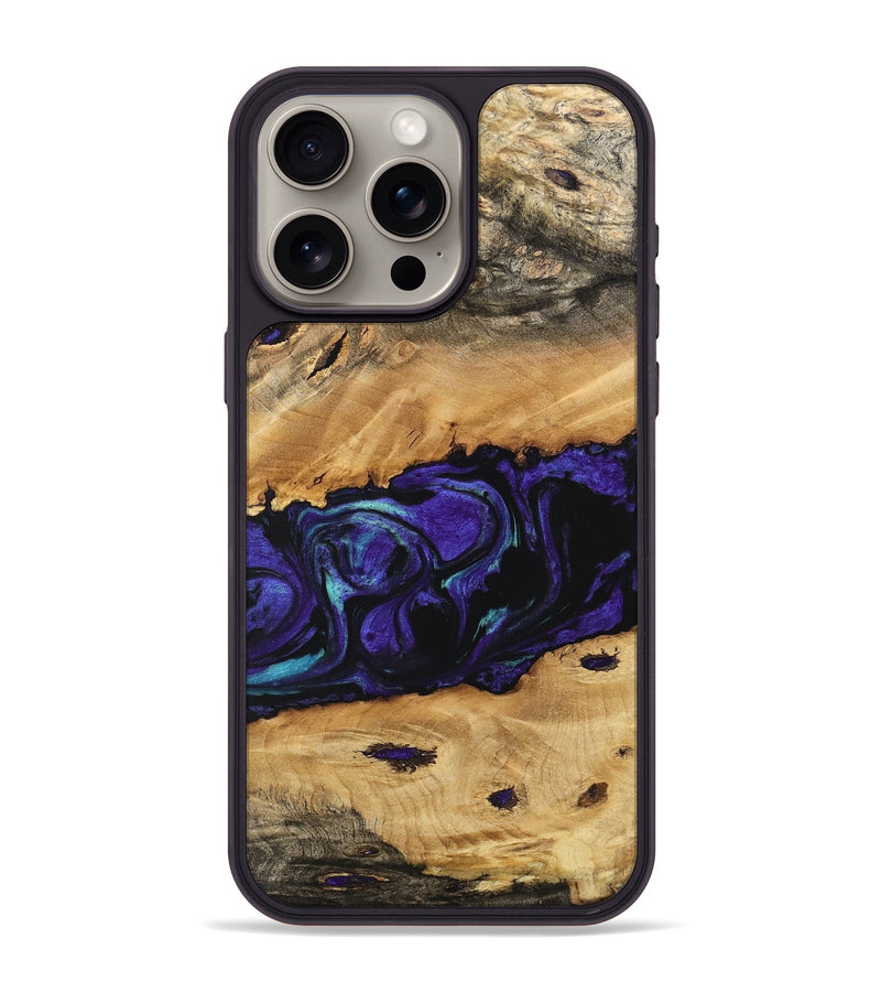 iPhone 15 Pro Max Wood Phone Case - Alie (Purple, 741139)