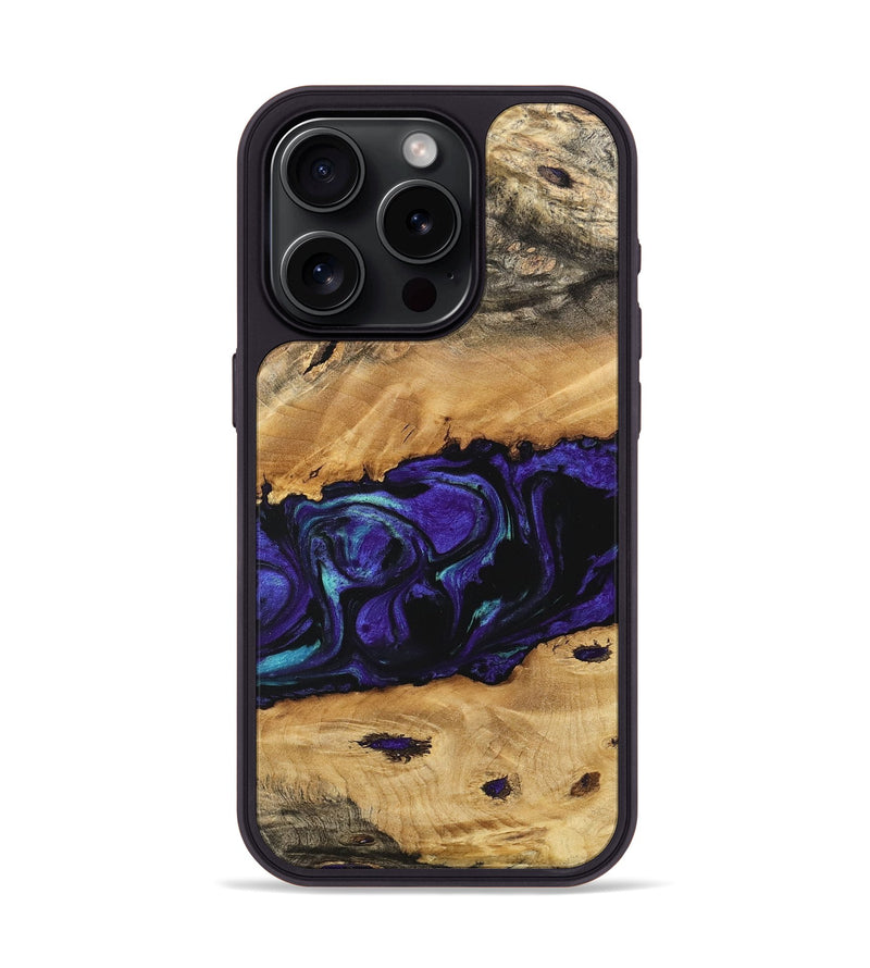 iPhone 15 Pro Wood Phone Case - Alie (Purple, 741139)