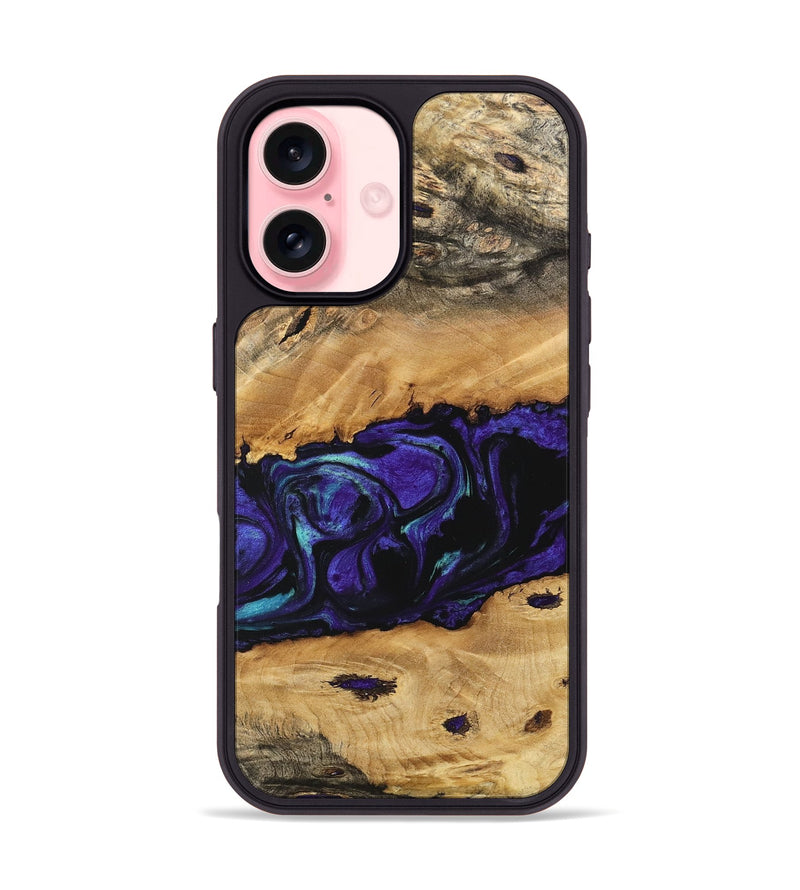 iPhone 16 Wood Phone Case - Alie (Purple, 741139)