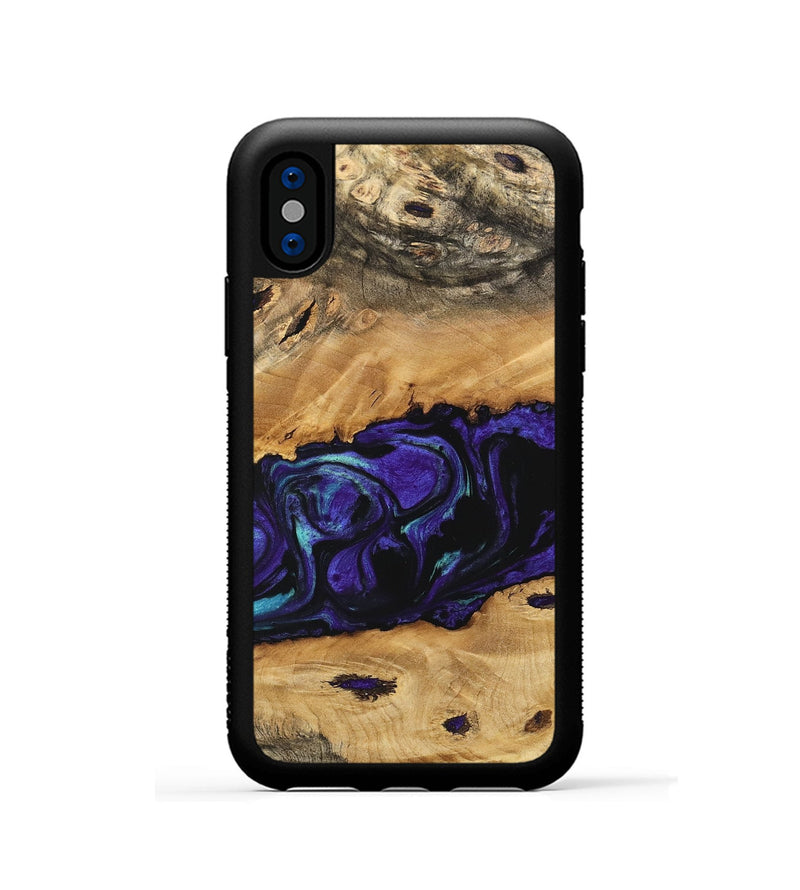 iPhone Xs Wood Phone Case - Alie (Purple, 741139)