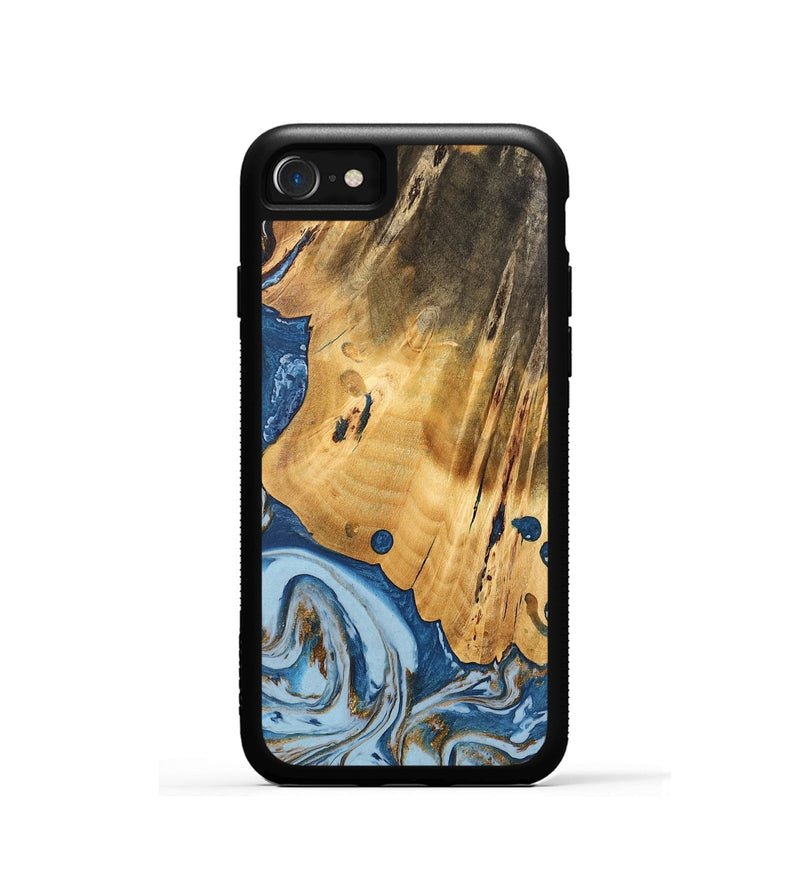 iPhone SE Wood Phone Case - Brigid (Teal & Gold, 741151)