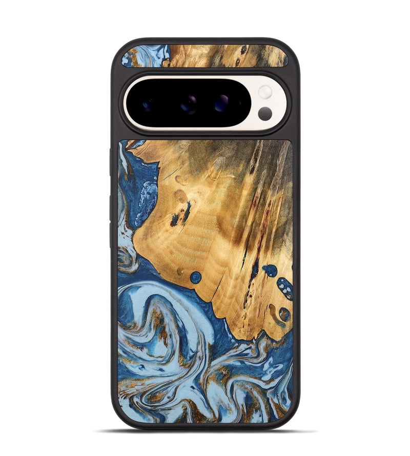 Pixel 9 Pro Wood Phone Case - Brigid (Teal & Gold, 741151)