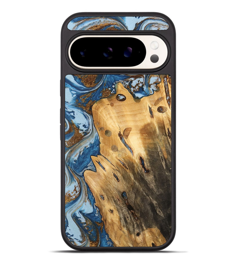 Pixel 9 Pro XL Wood Phone Case - Barbee (Teal & Gold, 741152)