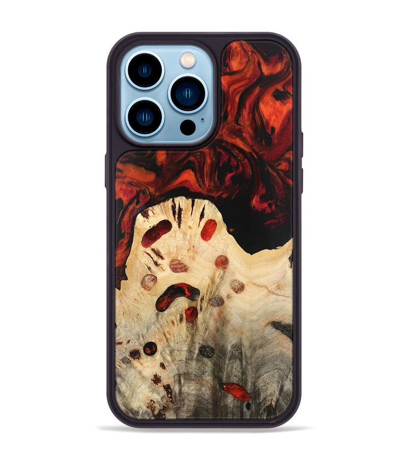 iPhone 14 Pro Max Wood Phone Case - Lance (Red, 741153)