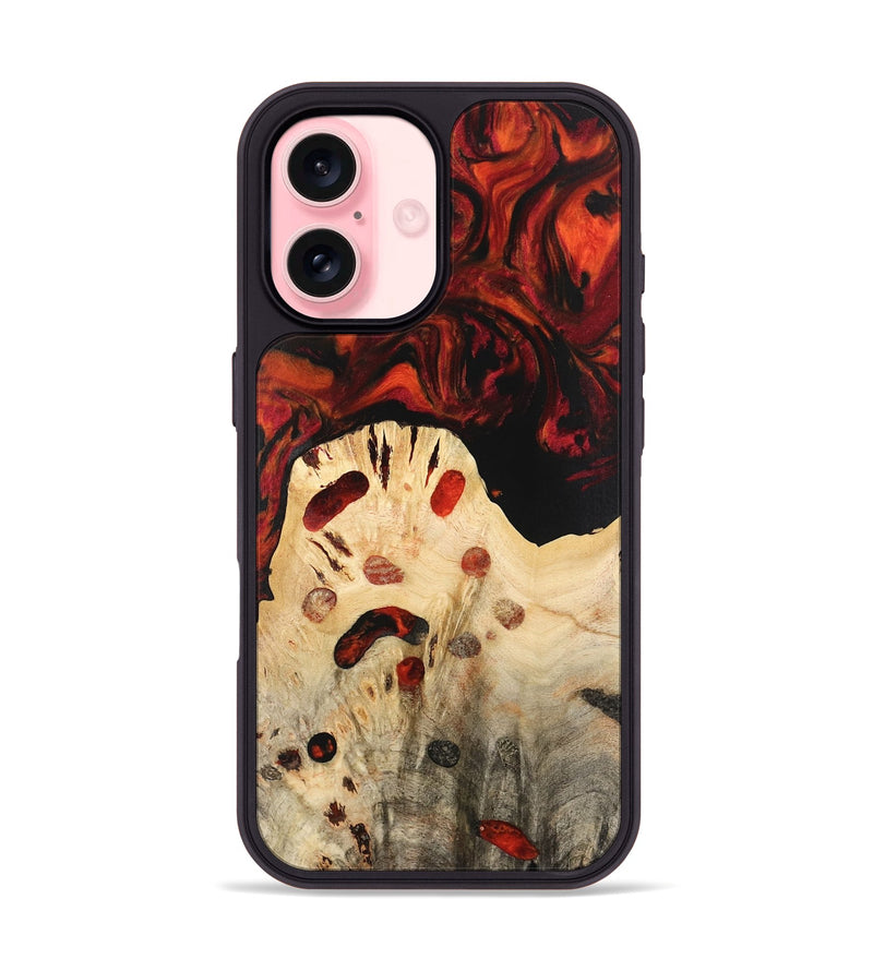 iPhone 16 Wood Phone Case - Lance (Red, 741153)