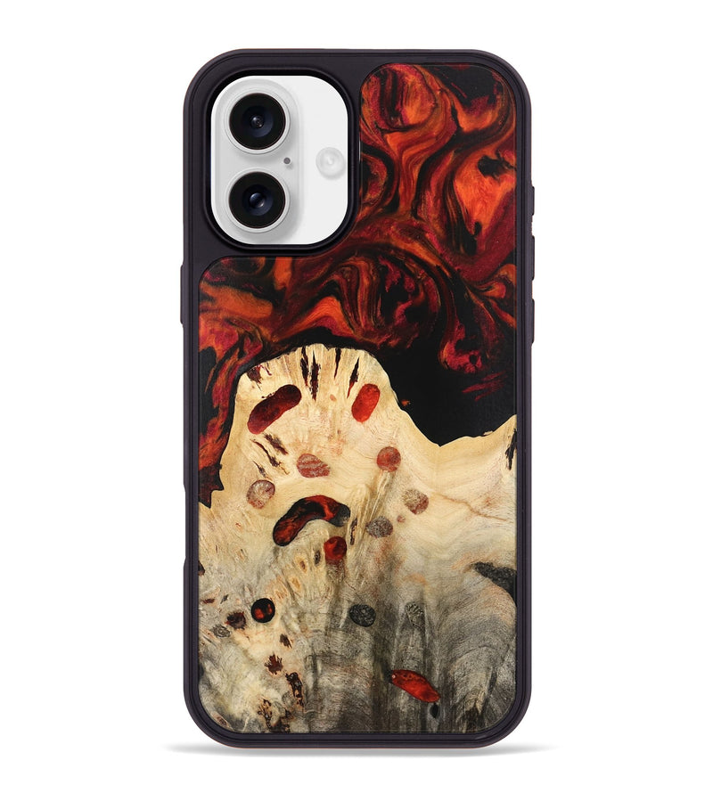 iPhone 16 Plus Wood Phone Case - Lance (Red, 741153)