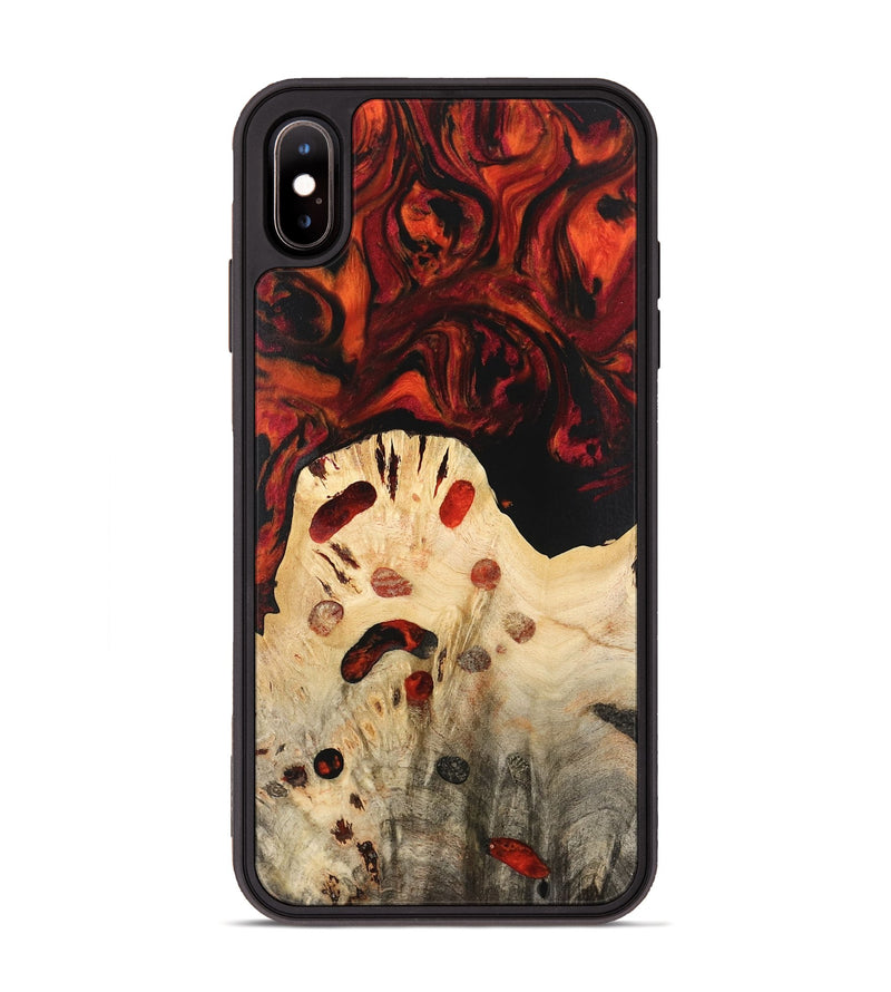 iPhone Xs Max Wood Phone Case - Lance (Red, 741153)