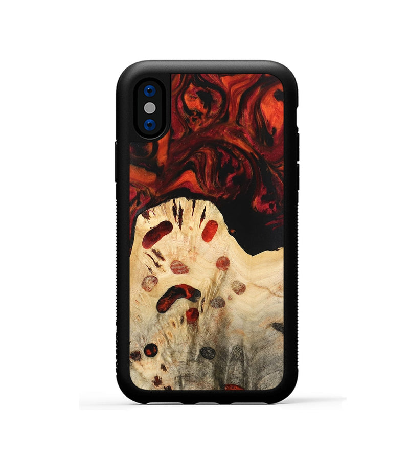 iPhone Xs Wood Phone Case - Lance (Red, 741153)