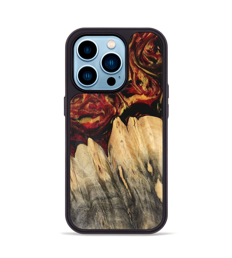 iPhone 14 Pro Wood Phone Case - Kari (Red, 741160)