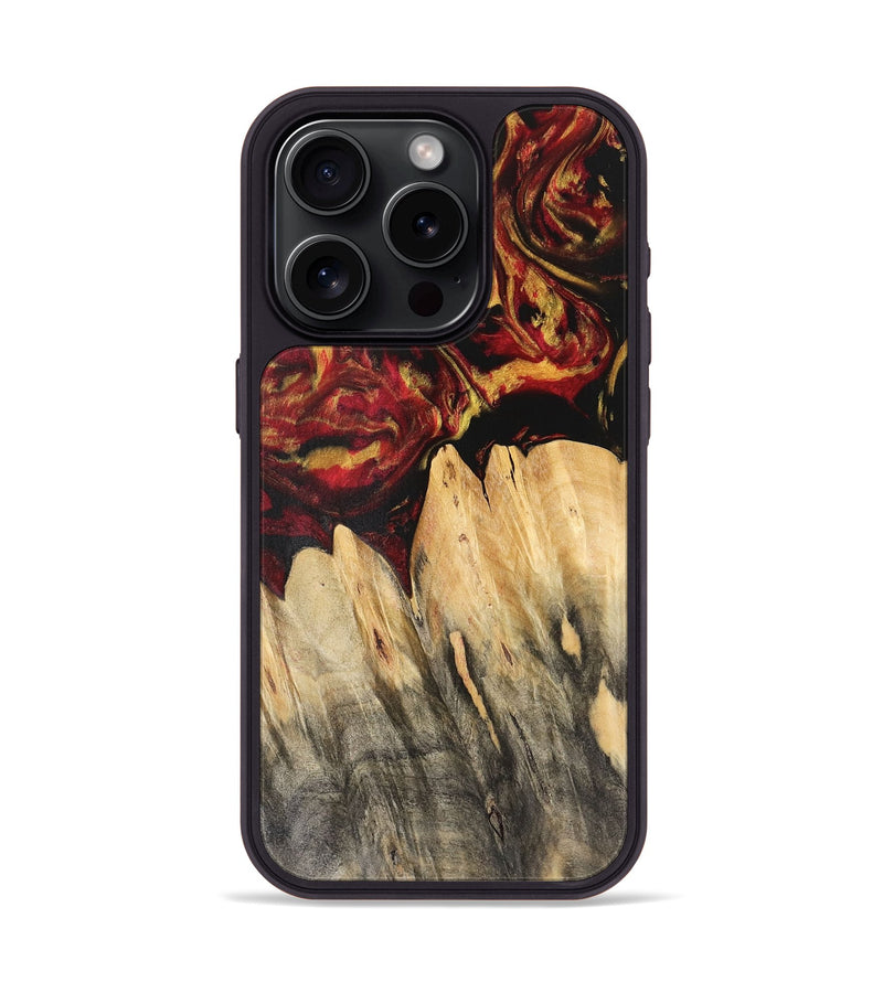 iPhone 15 Pro Wood Phone Case - Kari (Red, 741160)