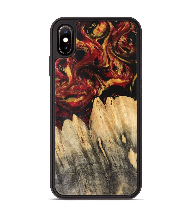 iPhone Xs Max Wood Phone Case - Kari (Red, 741160)