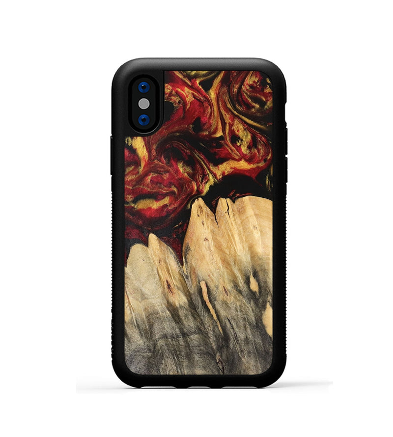 iPhone Xs Wood Phone Case - Kari (Red, 741160)