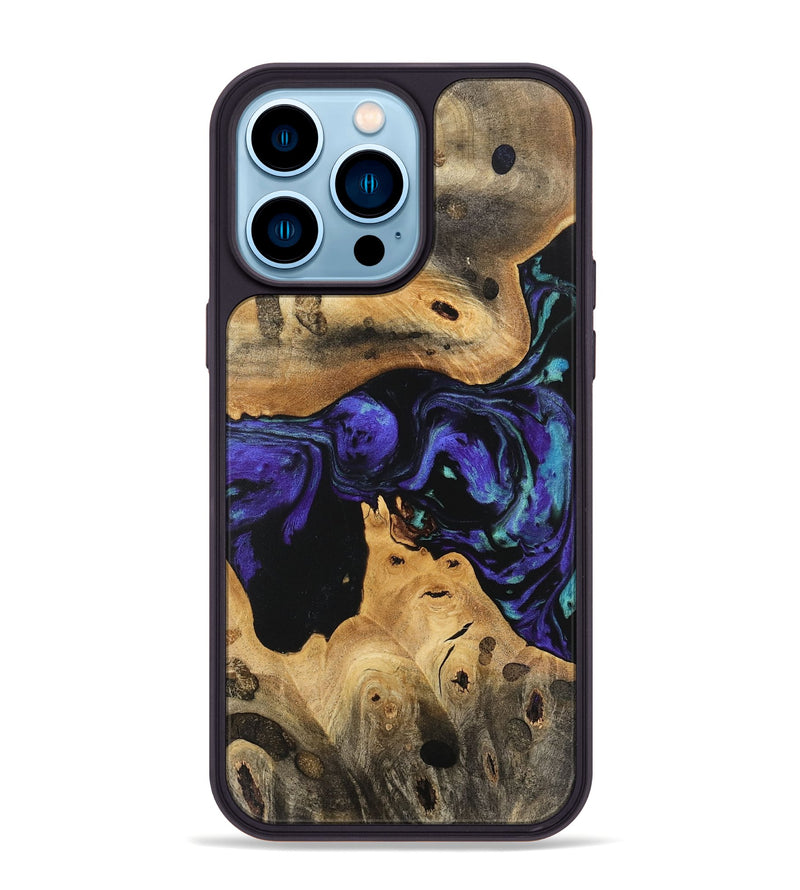 iPhone 14 Pro Max Wood Phone Case - Ende (Purple, 741161)