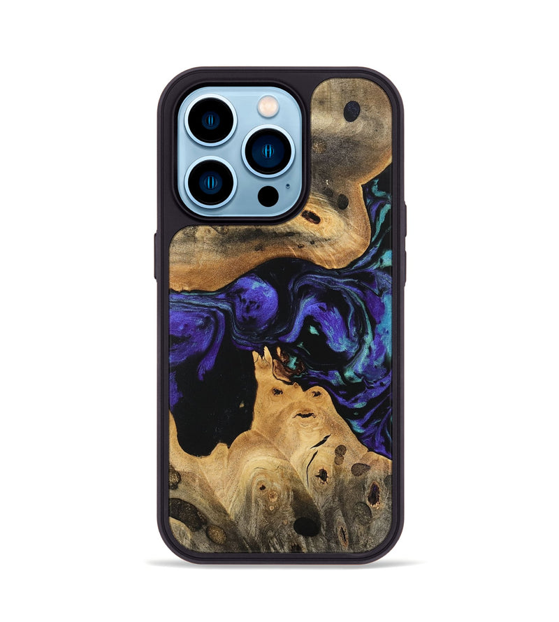 iPhone 14 Pro Wood Phone Case - Ende (Purple, 741161)