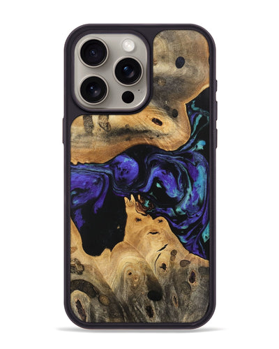 iPhone 15 Pro Max Wood Phone Case - Ende (Purple, 741161)