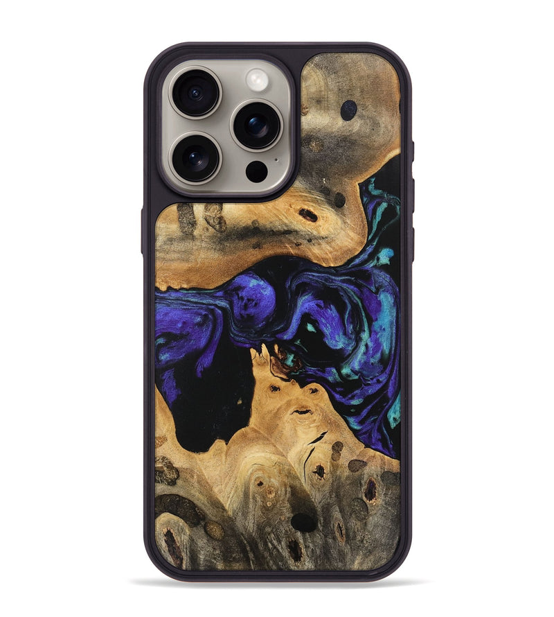 iPhone 15 Pro Max Wood Phone Case - Ende (Purple, 741161)