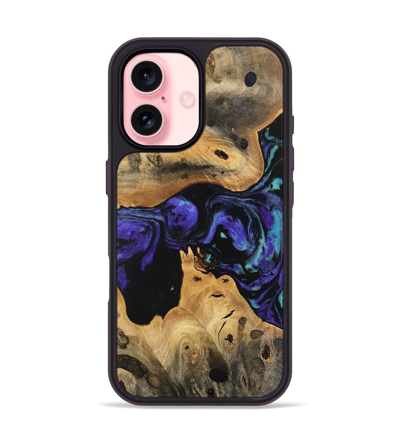 iPhone 16 Wood Phone Case - Ende (Purple, 741161)